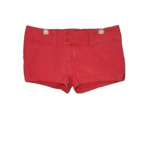 Abercrombie 25 Issue Low Rise Red 3-in Shorts Women's Size 14*